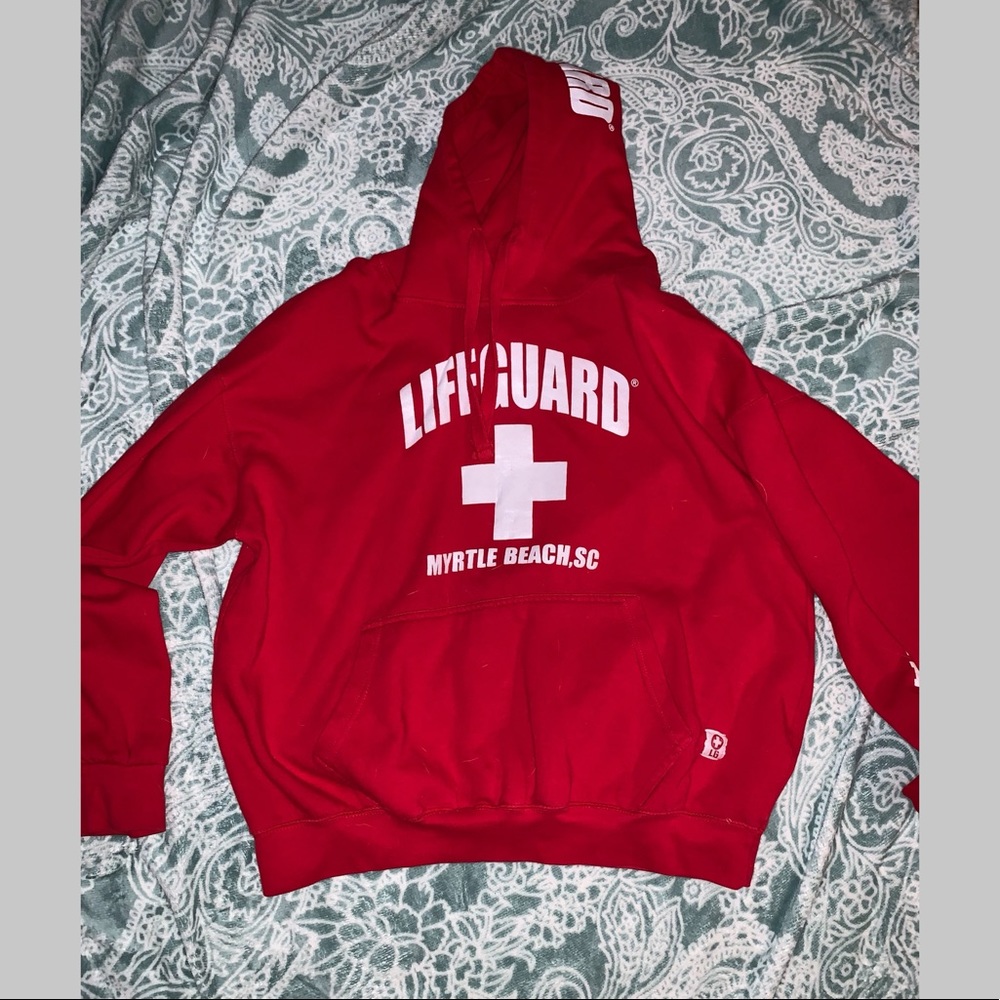 Red Lifeguard Hoodie/Pullover